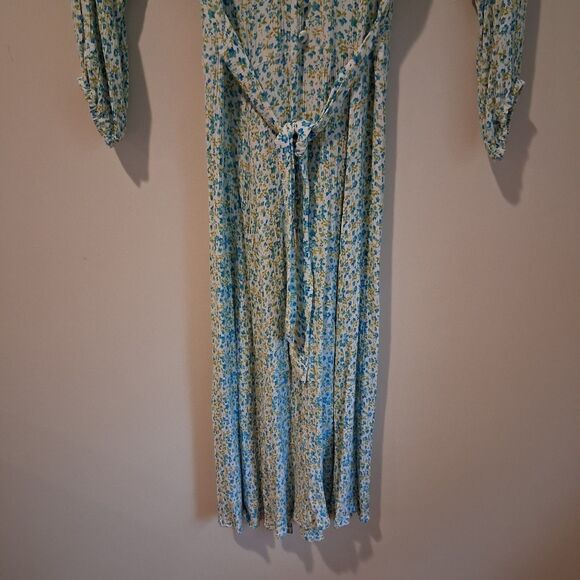 Faithfull the Brand Maud Midi Dress in Tilde Floral Print US Size 4 Preppy Work - Picture 6 of 11